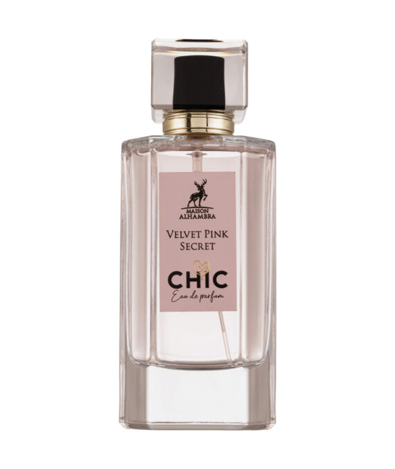  Apa de Parfum Velvet Pink Secret Chic, Maison Alhambra, Femei - 100ml