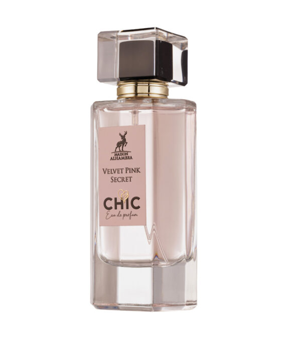  Apa de Parfum Velvet Pink Secret Chic, Maison Alhambra, Femei - 100ml