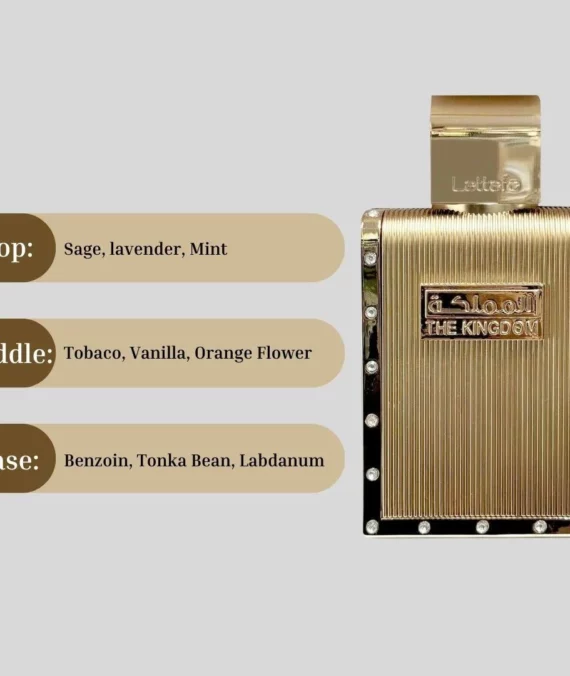  Apa de Parfum The Kingdom Men, Lattafa, Barbati - 100ml